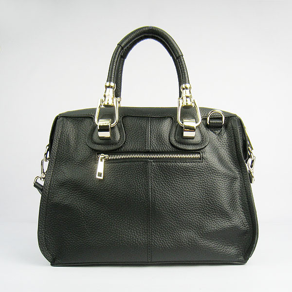 Best Hermes New Arrival Double-duty leather handbag Black 60669 - Click Image to Close